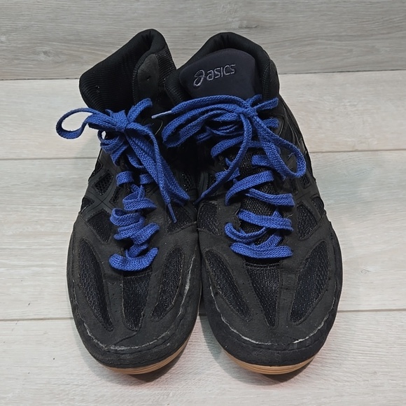 Asics Mens Matflex J306N Black& Blue High-Top Athletic Sneakers Shoes Sz 12 main image 11